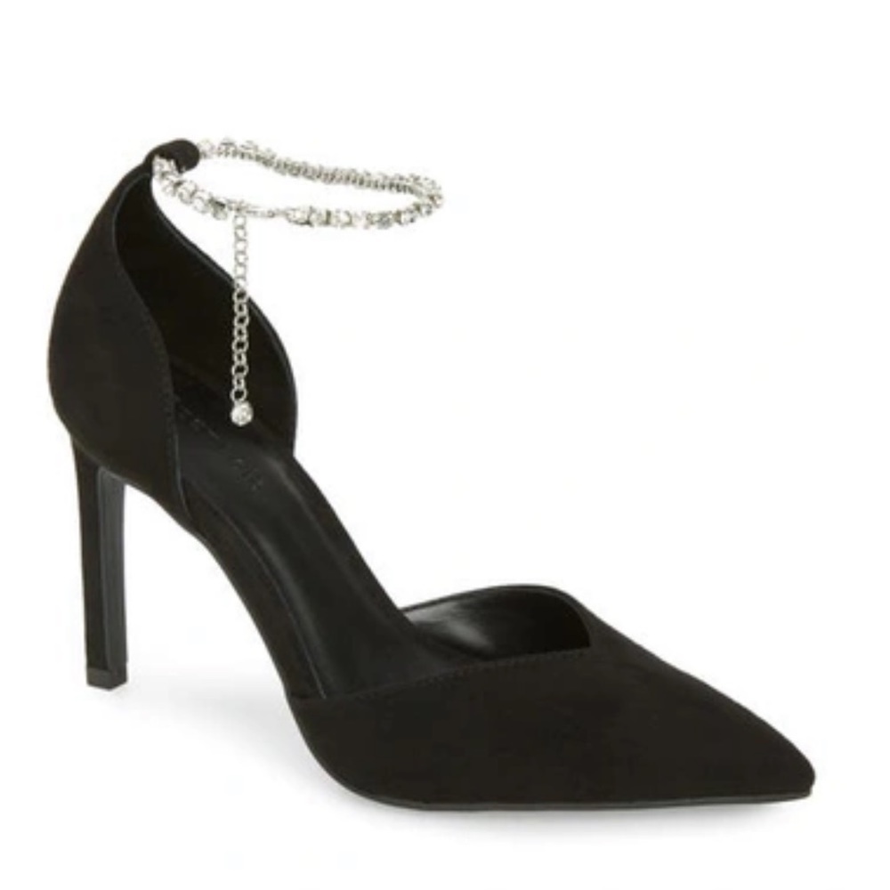 Open Edit Ashtyn Chain Strap Pointed Toe Heels
